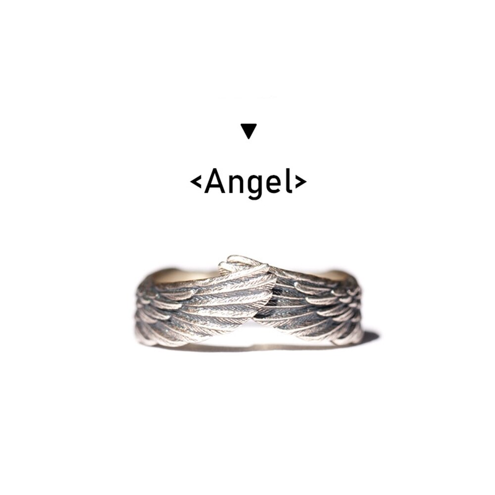 Lorediana – bague d'ailes en «ange» pour hommes et femmes, Original, , un bon gardien, R940