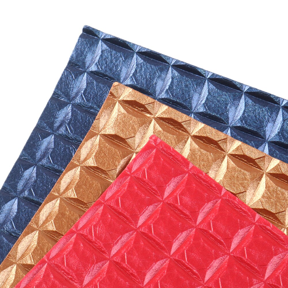 20*34cm couleur unie perle Plaid bosse Texture Faux cuir pour faire à la main boucle d'oreille sac à main événements à la maison, 1Yc6843