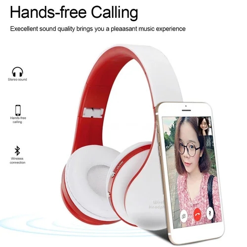 JAGETTE Blutooth Casque Audio- Bluetooth Headset Drahtlose Kopfhörer groß Kopfhörer Für Ihre Kopf Telefon iPhone Mit Mic Computer PC