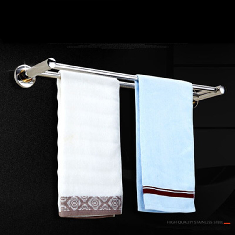 400-500mm Single Double Towel Rod Rail Rack Stainless Steel Bathroom Wall Mounted Bar