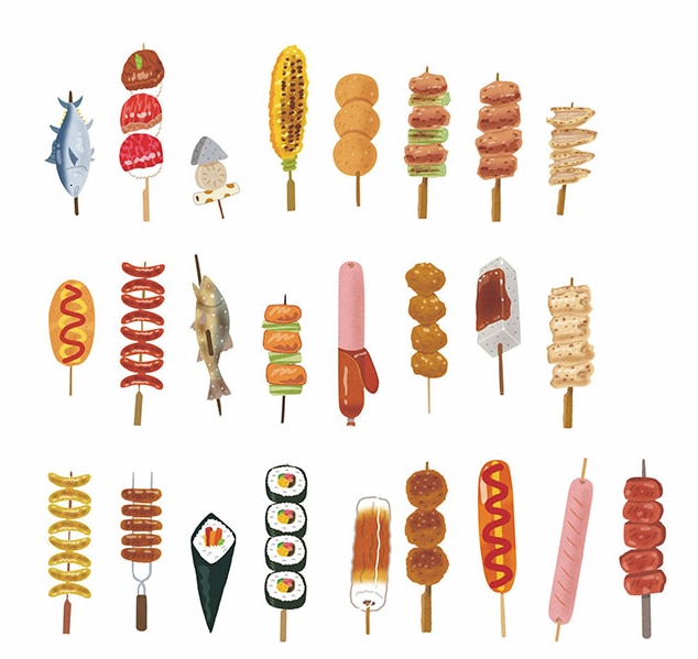 Eat food diy paper bookmark(1pack=30pieces)