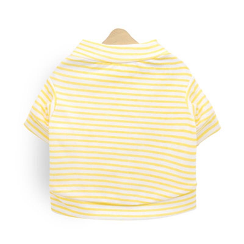 Summer Dog Clothes Striped Pet Dog Tshirt Pets Clothing For Small Medium Dogs Costume Chihuahua Dogs Clothes Cat Puppy Outfit: Yellow / L