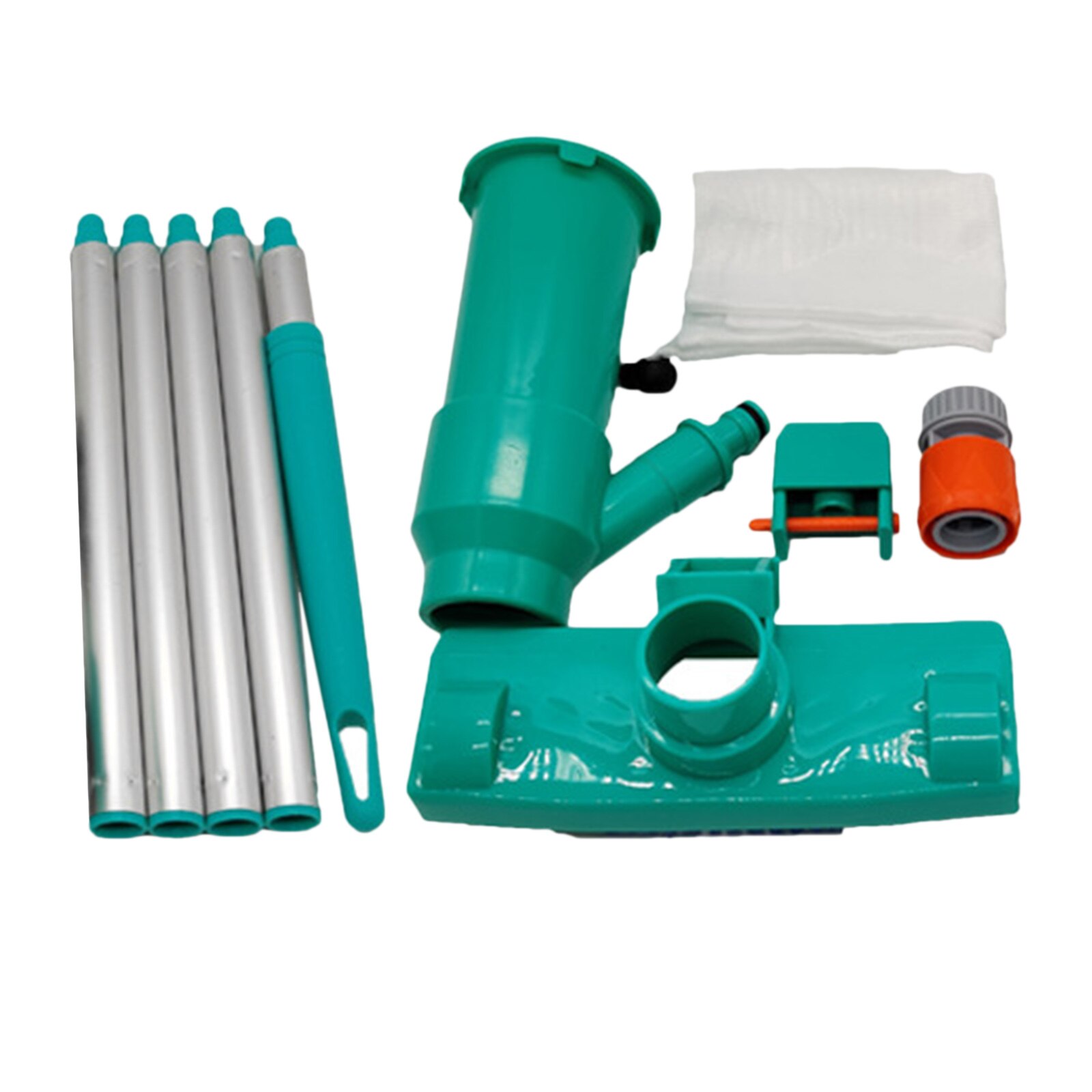 Swimming Pool Jet Vacuum,Underwater Cleaner,with Brush, Bag and 5 Pole Handle,Mini Jet Vacuum Suction Head Cleaning Tool