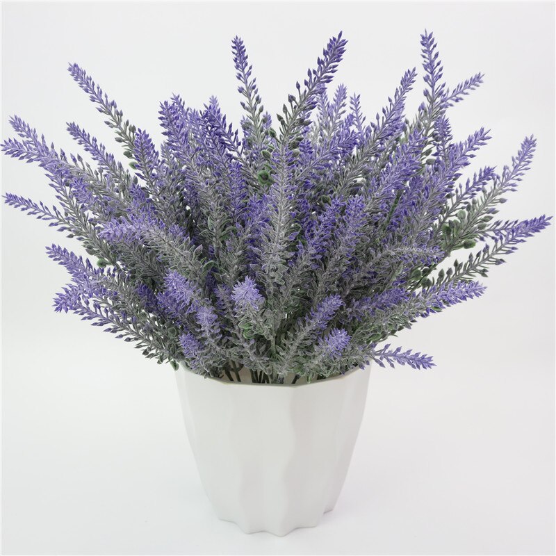 Bröllopsdekor 25 huvuden konstgjord lavendel blommor bukett hem bröllop bord fest inredning konst hem inredning