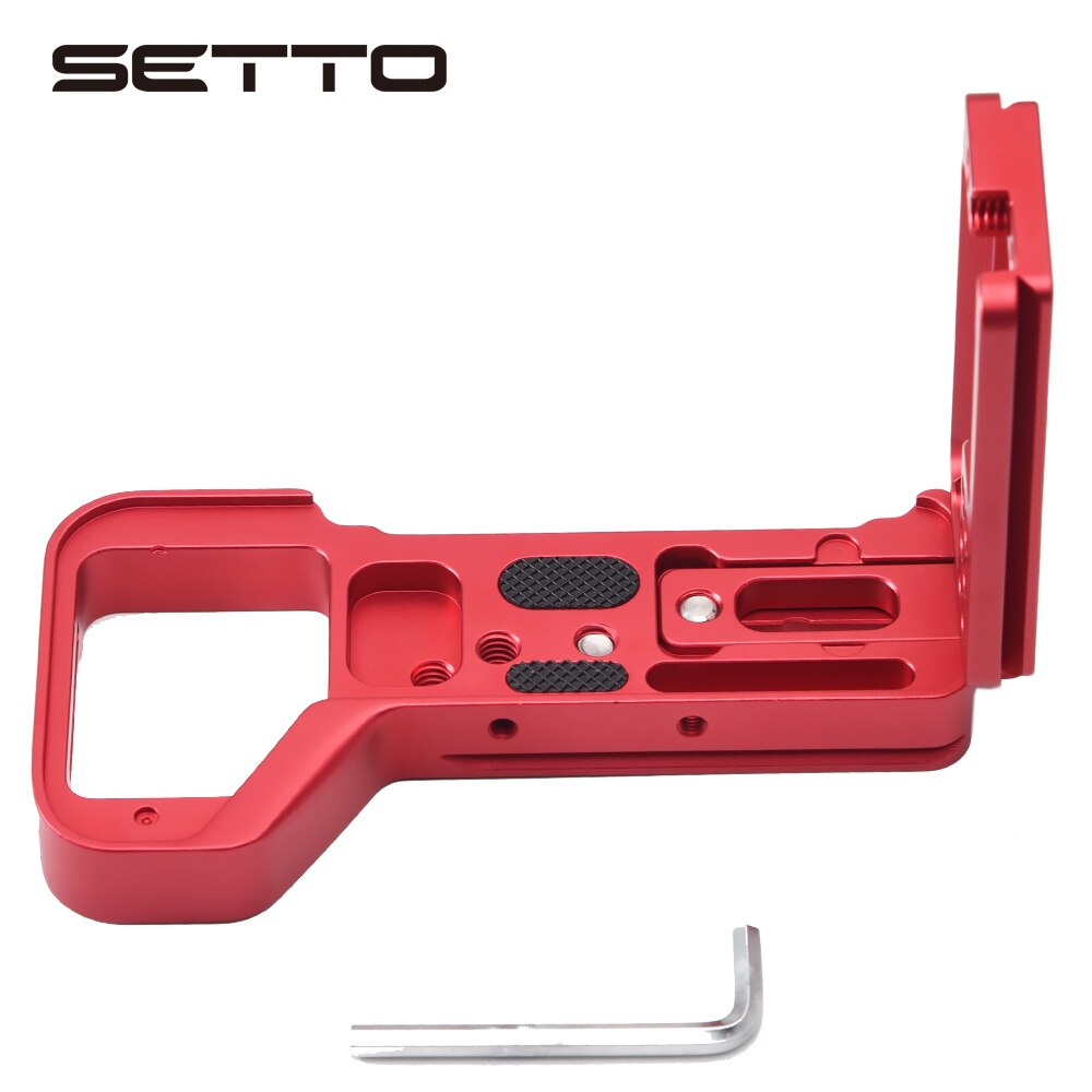 SETTO piastra a sgancio rapido A1 L tipo estensione staffa regolazione telescopica per Sony a7 R IV ILCE-7RM4 A7R4 A9II A7SIII fotocamera: Red