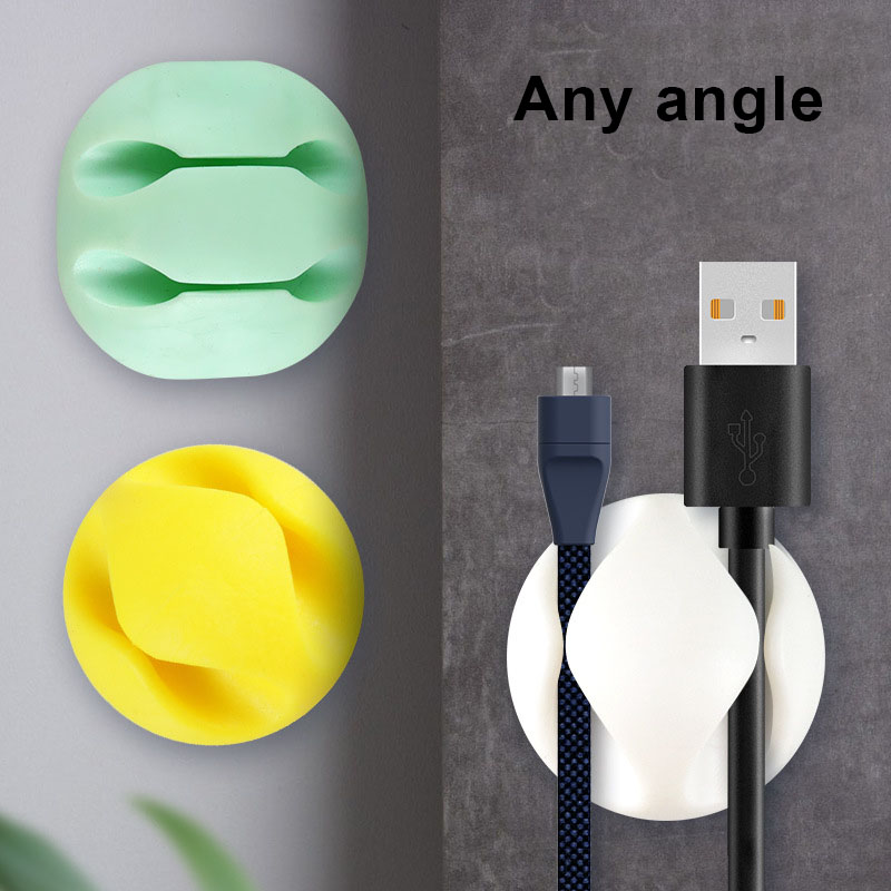 Clips para cables de pared de escritorio, organizadores de cables autoadhesivos, Clips de gestión de cables para el hogar, oficina, escritorio ordenado