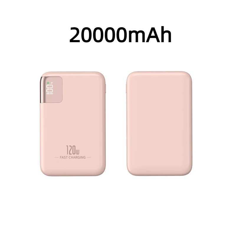 Power Bank 100000mAh 120W - Super PD 20W Pikalataus - Digitaalinen Näyttö - Kannettava: Oranssi