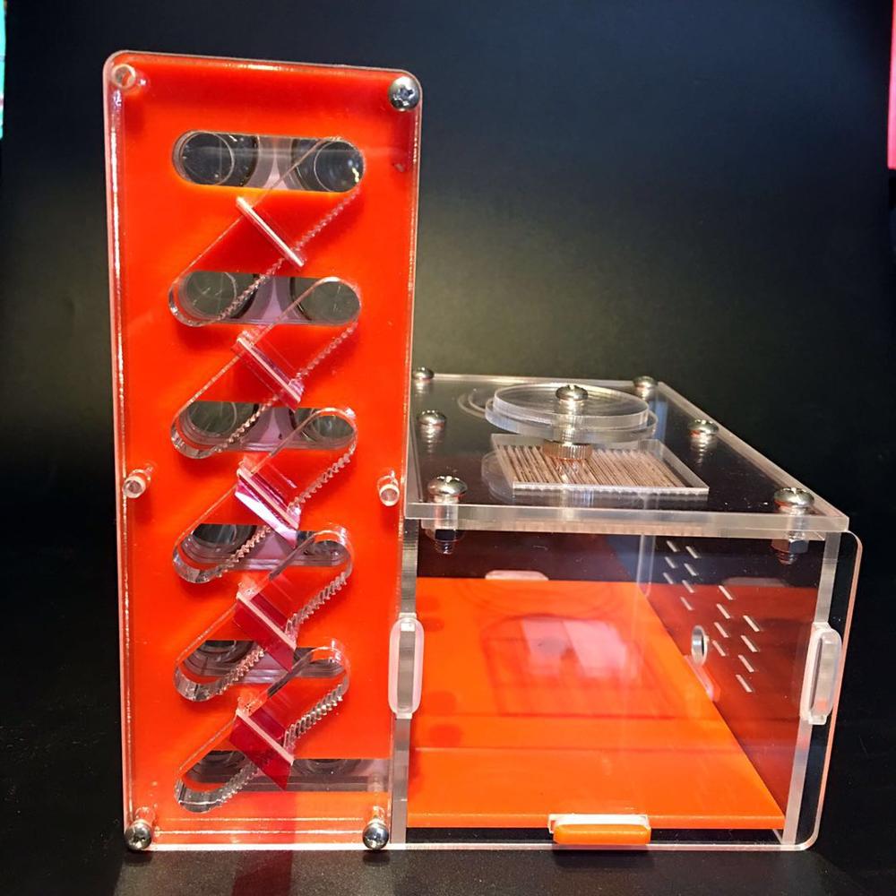 DIY Acrylic Ant Farm 12 Test Tubes Ant House with Feeding Area Ant Nest Workshop Insect Pet Anthill 14*14*15cm