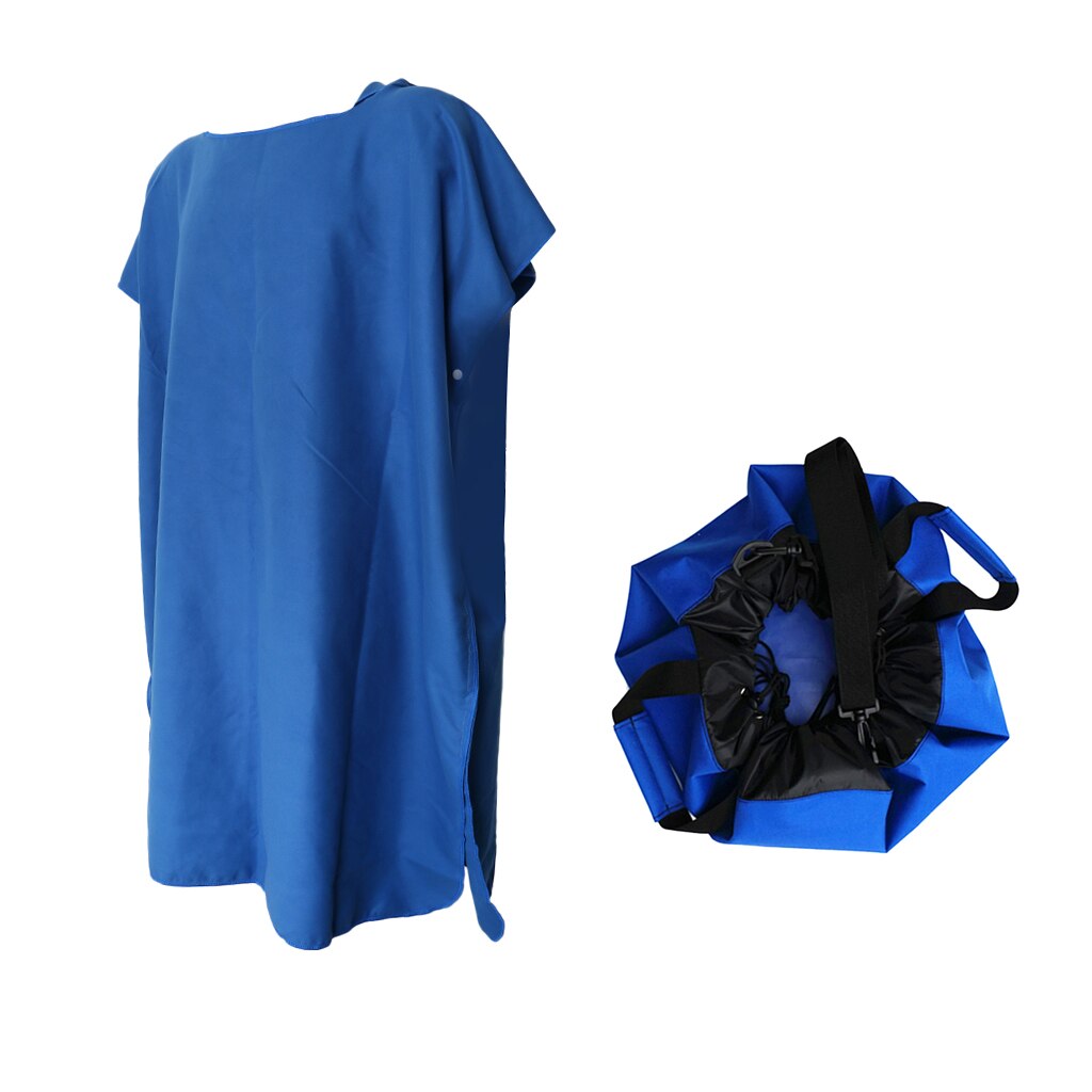 Unisex Adult Towelling Surf Beach Swim Poncho Wetsuit Changing Robe and Mat Bag