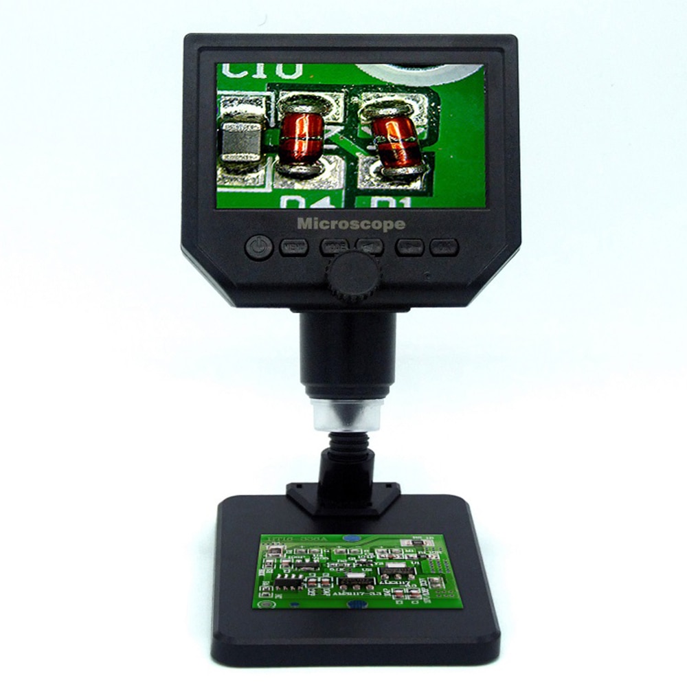 G600 4.3" Portable LCD Digital Microscope with High Brightness 8 LED and Built-in Lithium Battery microscope microscopio digital