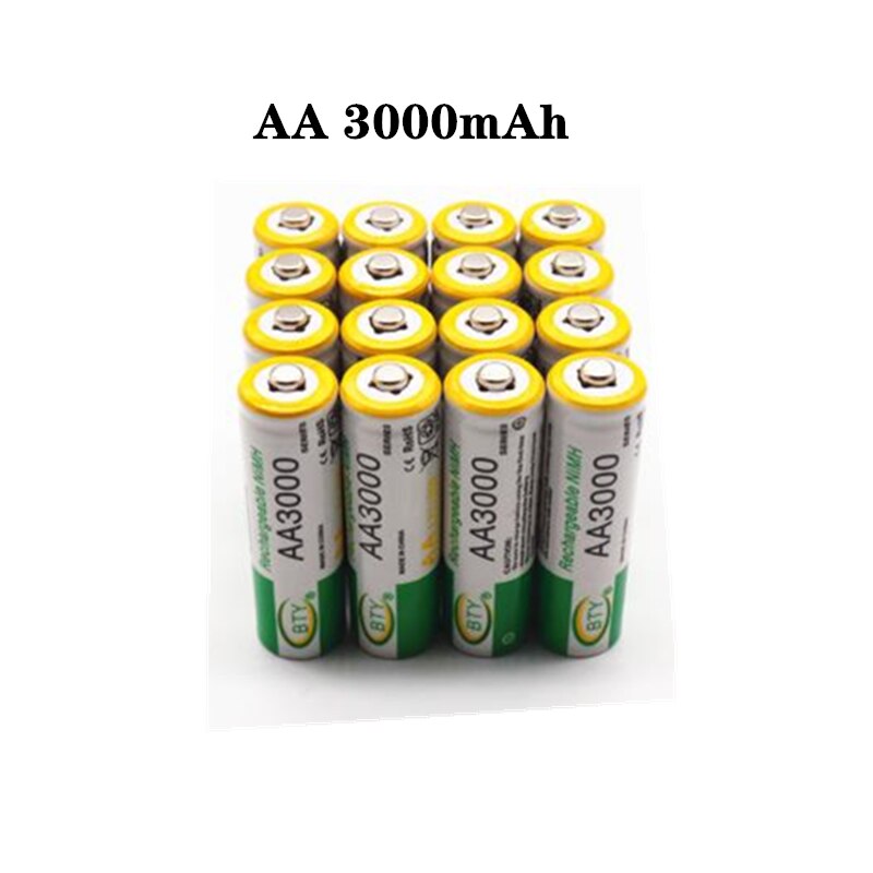 2-40 1.2V Aa Batterij 3000Mah Ni Mh Aa Vooraf Opgeladen Oplaadbare Batterij Ni-Mh Oplaadbare Aa batterij Voor Speelgoed Camera Microfoon