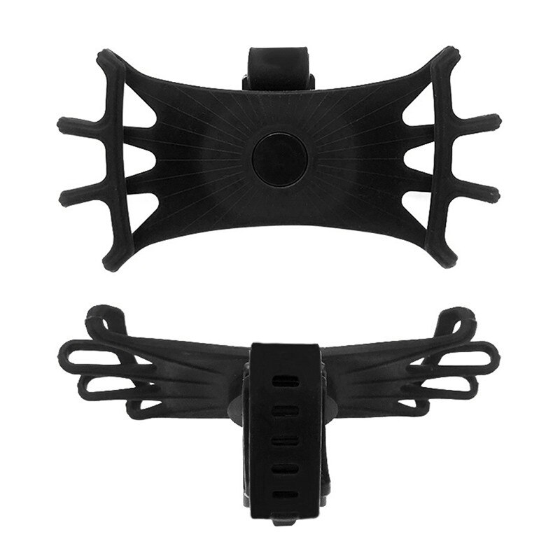 Silicone Bicycle Phone holder Mount Shockproof Elastic 360 Degrees Rotation Installation Universal In Seconds For IPhone X Xr Xs: black