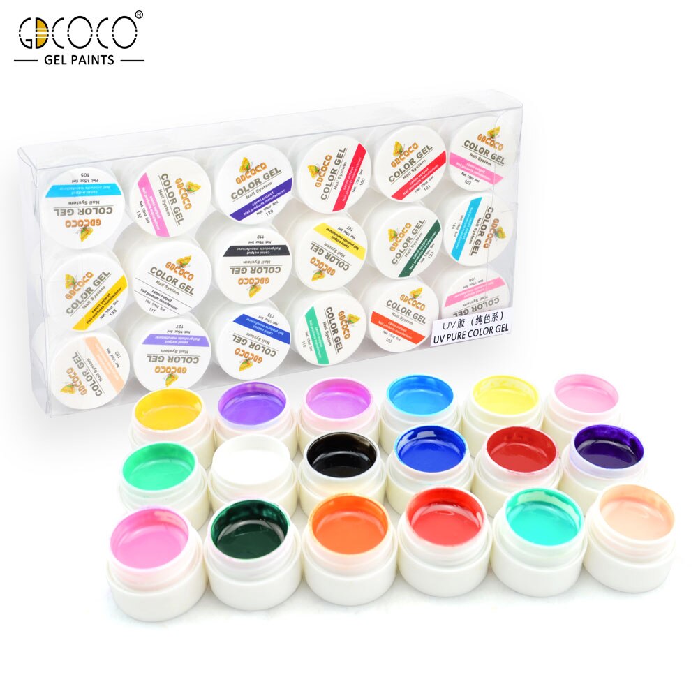 #20204 GDCOCO UV Gel Nails Kit 36 Colors CANNI Output Nail Art Gel Painting Gel Nail DIY Paint Gel