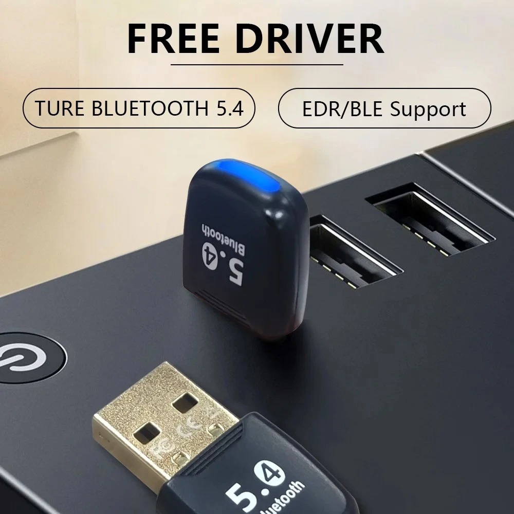 Bluetooth 5.4 Adapter USB Bluetooth Adaptador for PC Dongle Wireless Mouse Keyborad Music Audio Receiver USB Transmitter