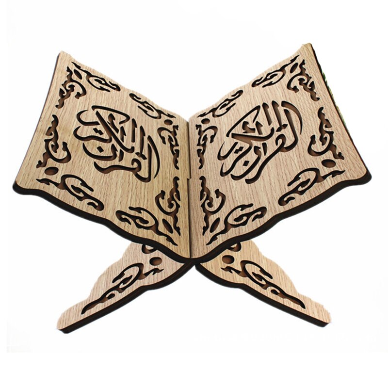 Bibliothèque en bois creuse du coran musulman, support moyen Eid al-fitr, décoration de la maison islamique: Log Color