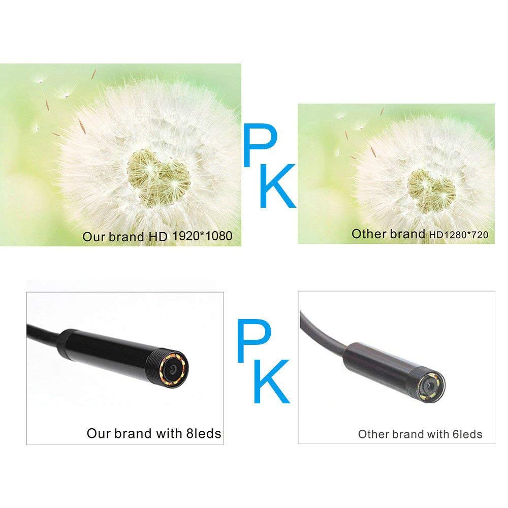 1 m 2 m 5 m 3.5 m 1080 p HD USB Android Endoscoop Camera 8mm USB Borescope Tube snake Mini Camera Micro Camera 8 leds Voor Android PC