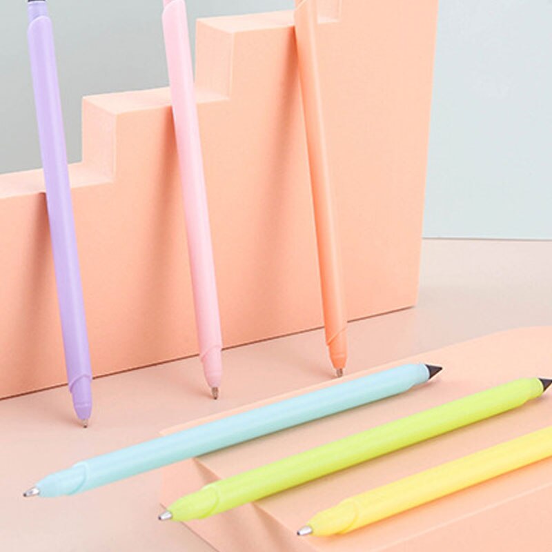 6PCS Doppel-headed Bleistift Und Kugelschreiber Stift Student Ewige Bleistift Nette Stift
