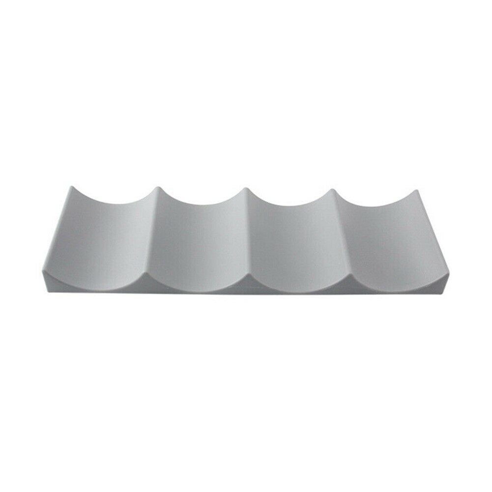 Modern Table Top Fridge Shelf Space Saving European Style Wine Rack Home Display Stand Jar Wave Shape Bottle Holder Countertops: Dark Gray