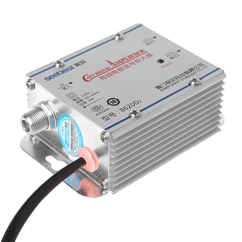 220V 2 Weg CATV Kabel TV Signal Verstärker AMP Antenne Booster Splitter Set Broadband Home Tv Ausrüstungen 45Mhz zu 860MHz