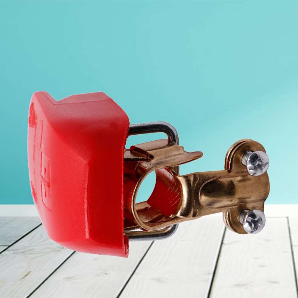 2pcs Car Boat Battery Terminal Connector Clamp Clip Negative Positive Blue/ Red