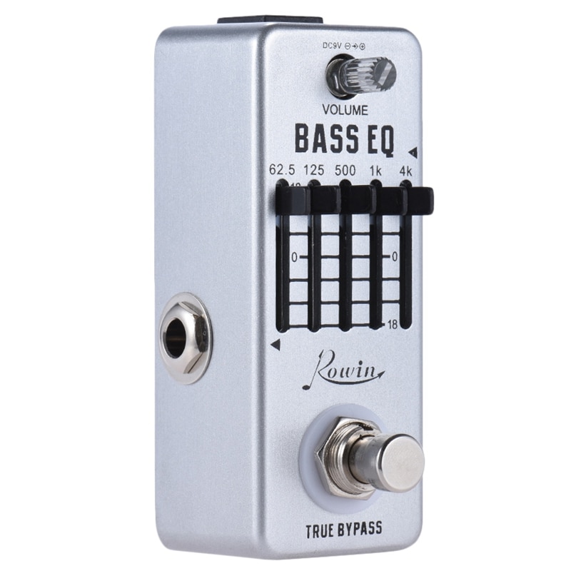 Rowin Lef-317B Bass Eq Equalizer Guitar Effect Pedal 5-Band Pedal Aluminum Alloy Body True Bypass
