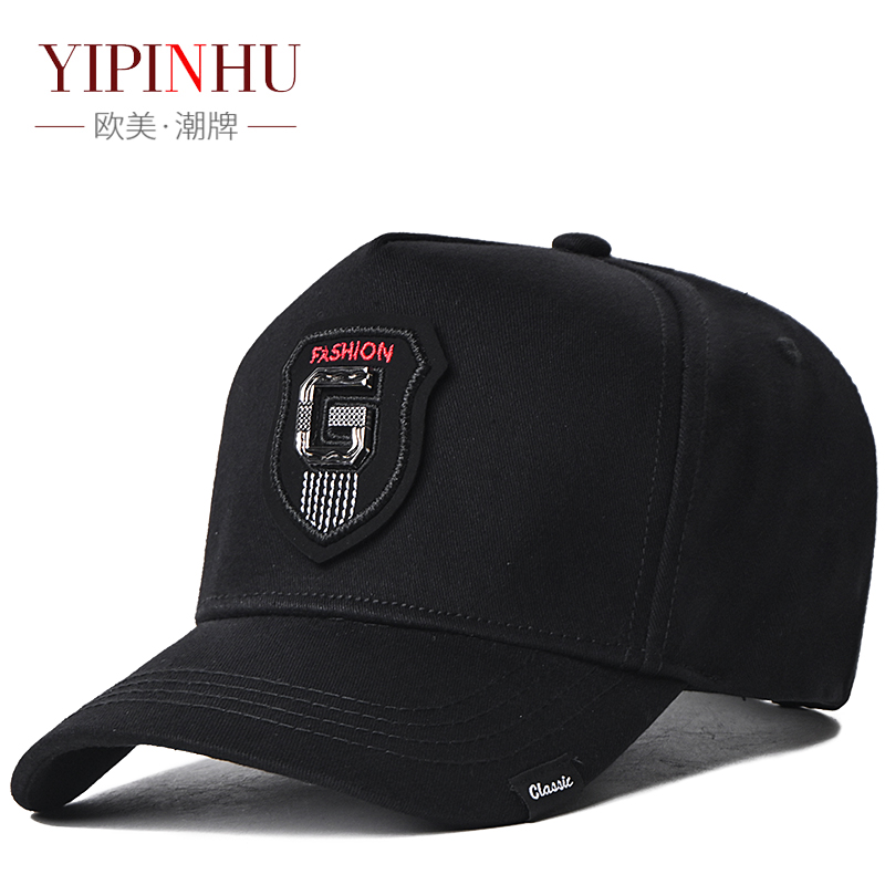 Casquette de baseball pour hommes, 55 à 60-65 cm, grande circonférence de la tête, haut à la , joker, loisirs à la: Black / XL 60-65cm