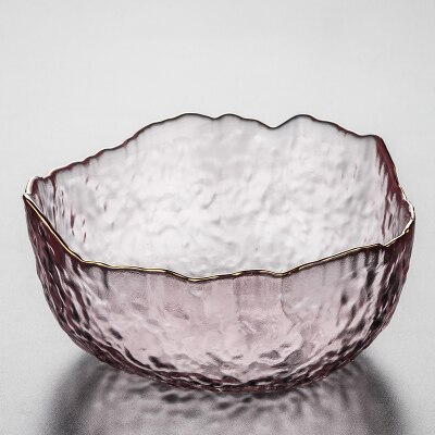 1200ml hammer mønster glas te vask spand japan stil krystalklar te skål vand sporing guld kung fu te sæt tilbehør: Let pulver stort