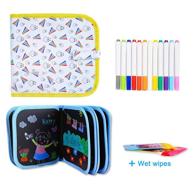 Portable Child Doodle Boards Repeatable Wiping Child Drawing Book Writing Board Scribble Boards Double Sided Toys Drawing: B