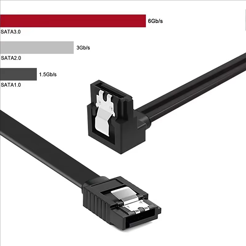 Cable de datos para disco duro SATA 3.0 de alta velocidad, estado sólido, cable de datos serie, SATA flexible, transferencia rápida, 39 cm