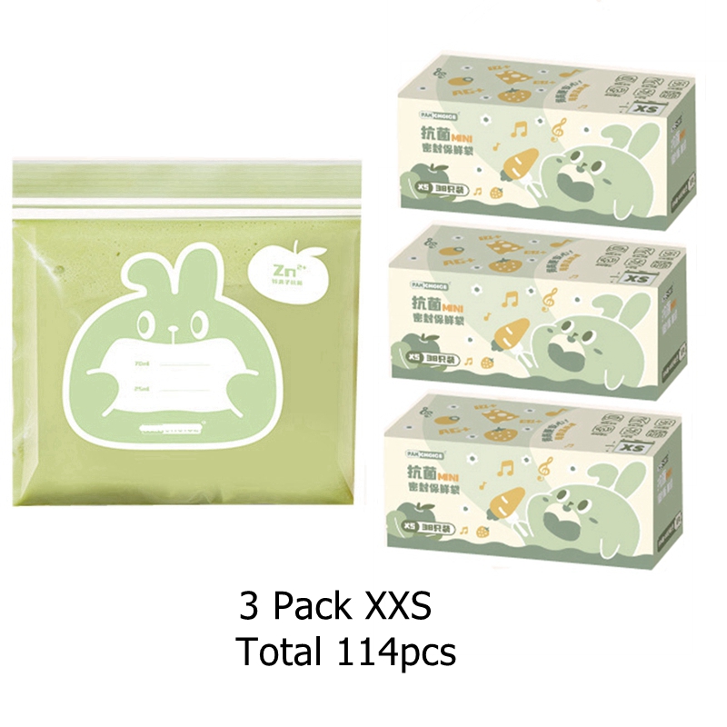 Sacs de conservation transparents pour collations et sandwich, 2 paquets, avec fermeture éclair, Mini sac de conservation des aliments moyens, congélateur, Camping, cuisine, sac de conservation des aliments frais: vert militaire