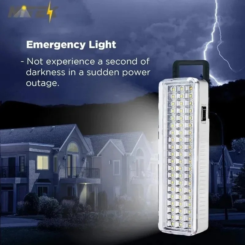 LED Emergency Light Portable Wall-Mounted Rechargeable Automatic Lantern Work Light Battery Light Bulb for Home Power Outage