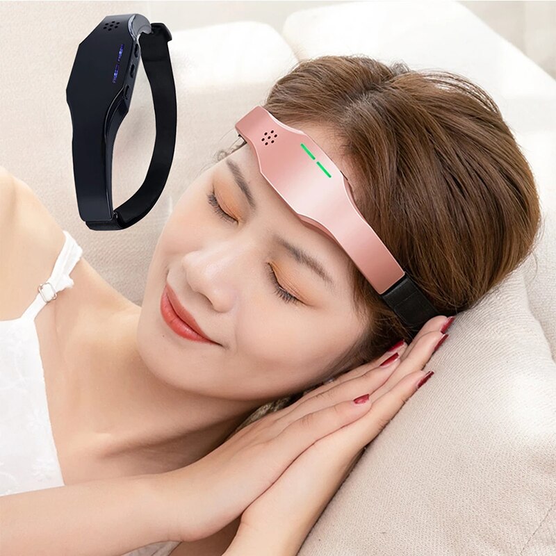 Electric Head Massager Relax Headache Eliminator Aid Therapy Sleeping Device Sleep Monitor Migraine Relief Hypnotic Apparatus