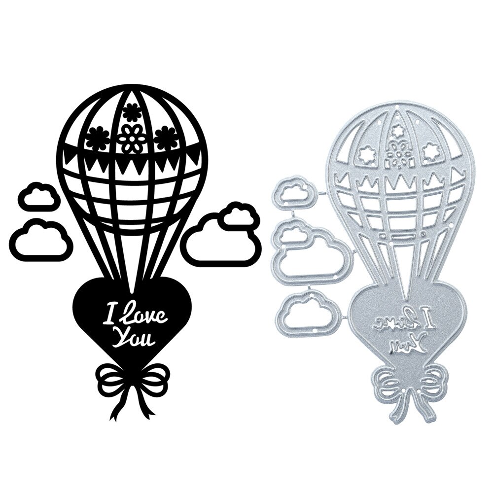 Eastshape Air Balloon Metal Cutting Dies I Love You Letter Scrapbooking for Card Making Decorative Embossing Craft Stencils