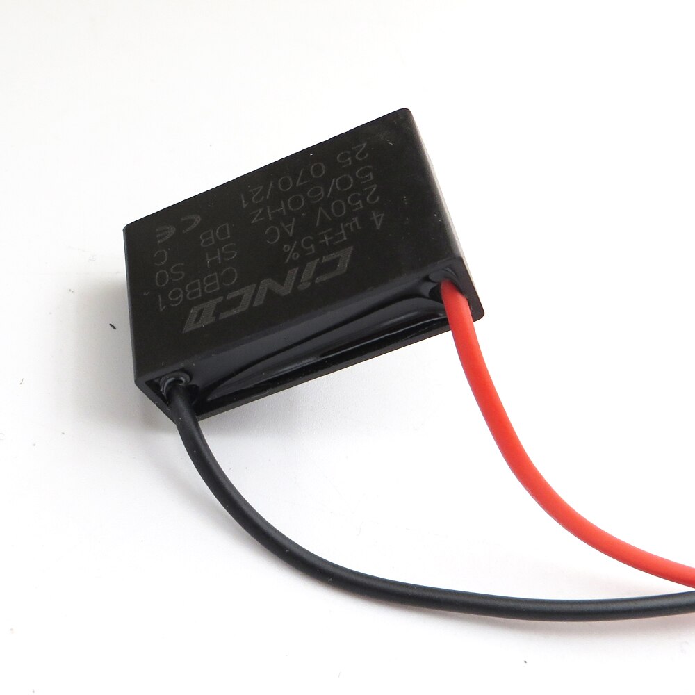 250V AC 4UF CBB61 2 wires Motor Run Capacitor electrical fan ventilators exhaust fan capacitor start AC