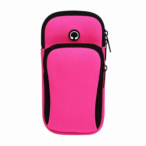 Brazalete para iphone X, 8, 7, 6plus, resistente al agua, para correr, deportivo, bolsa de transporte, soporte para teléfono móvil Xiaomi: rose