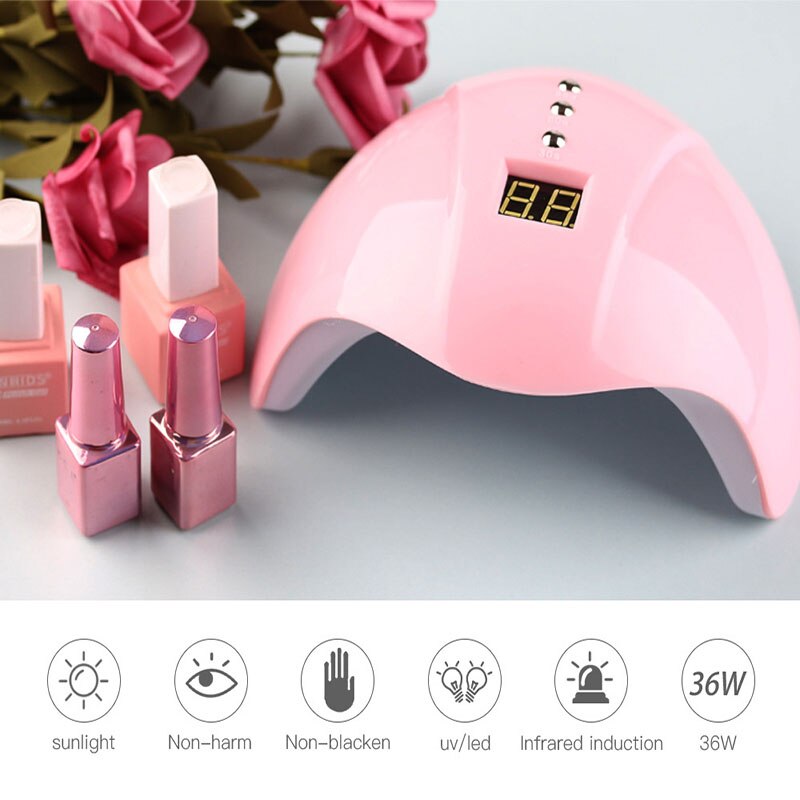 Ce-certificering Nail Dryer Led Uv Lamp 36W Voor Alle Gels 12 Leds Uv Lamp Voor Nail Machine Curing 30 S/60 S/99 S Timer Usb Connector