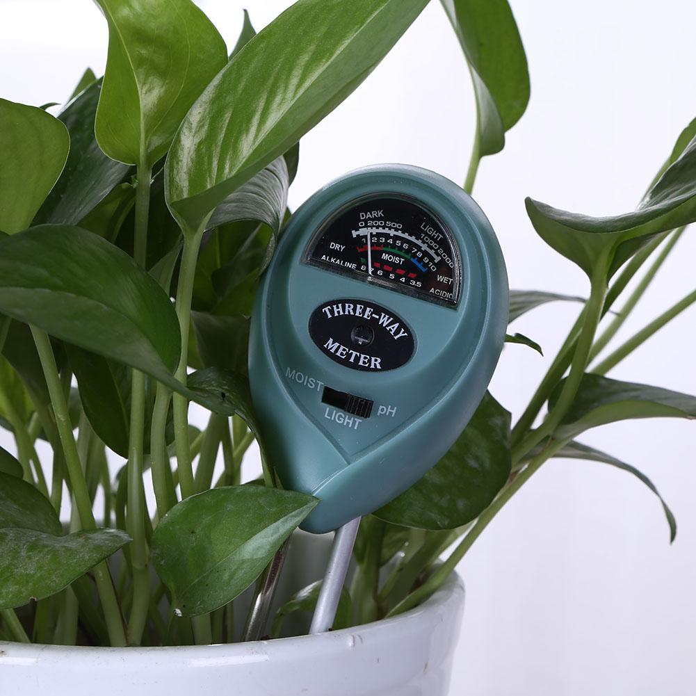 3 in1 Soil Water Moisture PH Meter Acidity Humidity Sunlight Light PH Test Garden Plants Flowers Moisture Testing Instrument