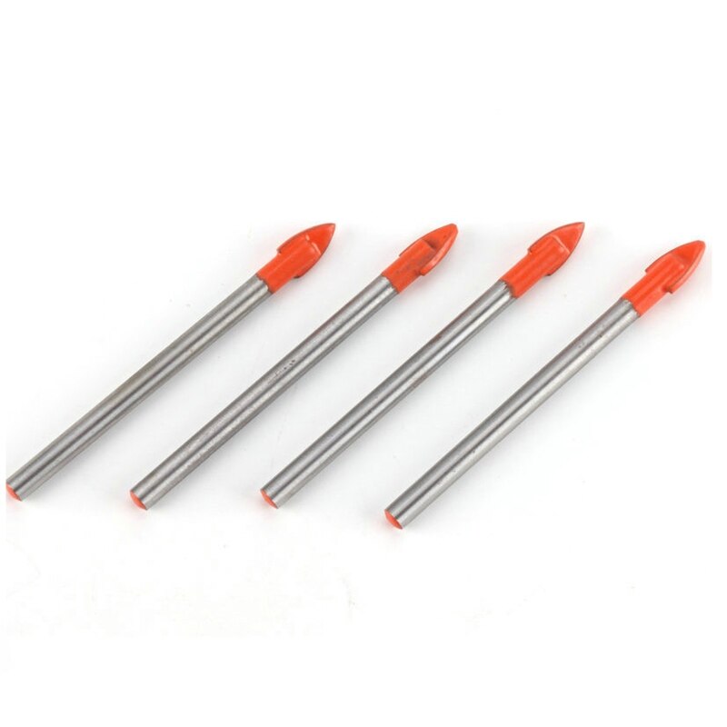 Professionele Keramische 6 Mm Driehoek Boor Hoofd Tegel Elektrische Boor Punch Boor Rood Licht Pole Metalen Boor