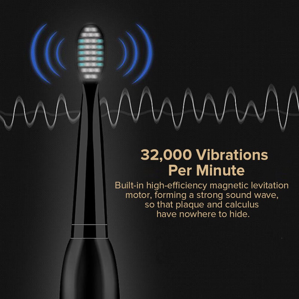 Sonic Electric Toothbrush USB Rechargeable Tooth Brush Electric Five Modes IPX7 Waterproof Adult Sonic Brush Teeth Automatic
