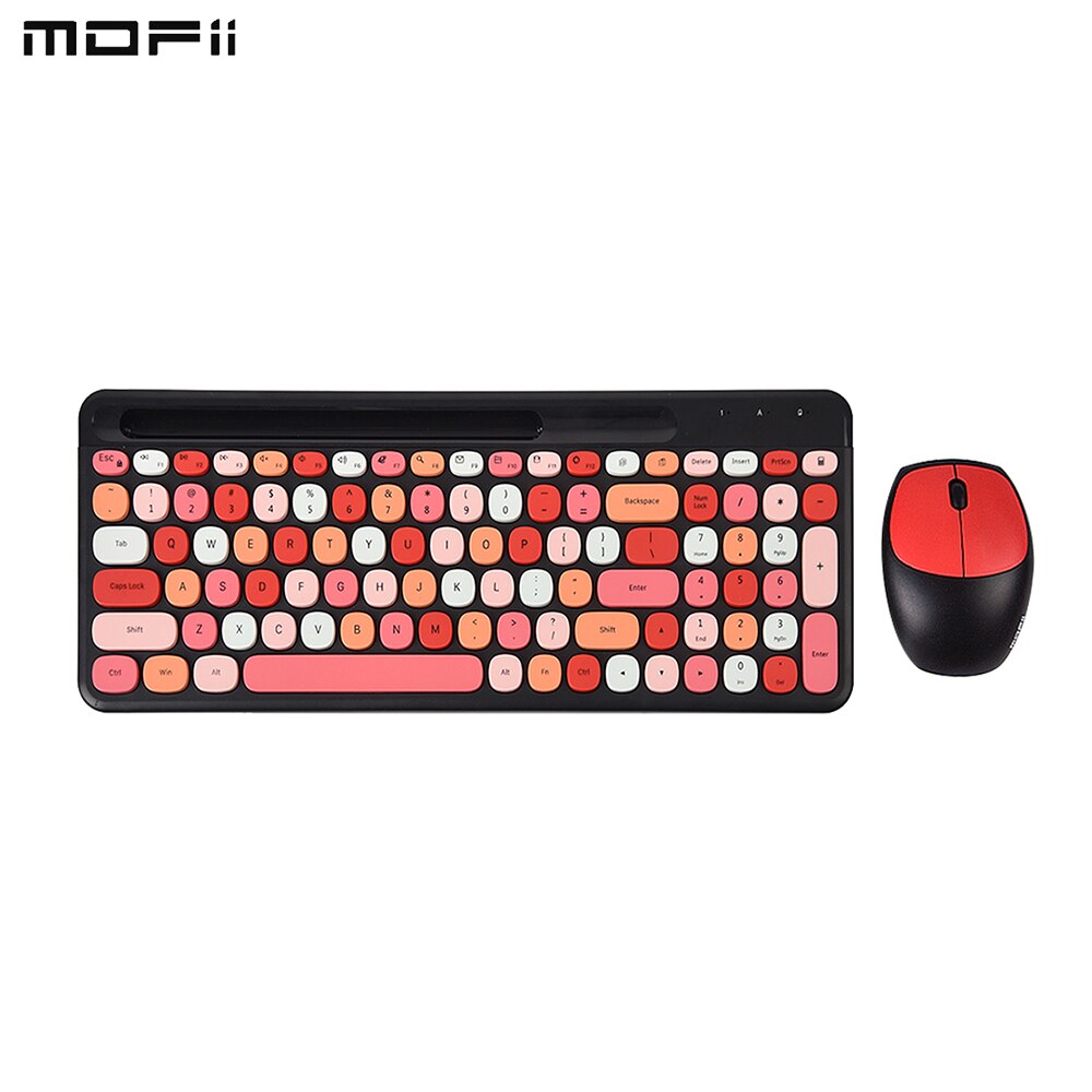 Mofii 2.4G Wireless Keyboard Mouse Combo keyboard and mouse sharing One receiver USB Interface 110 Key Slot Keyboard Mice