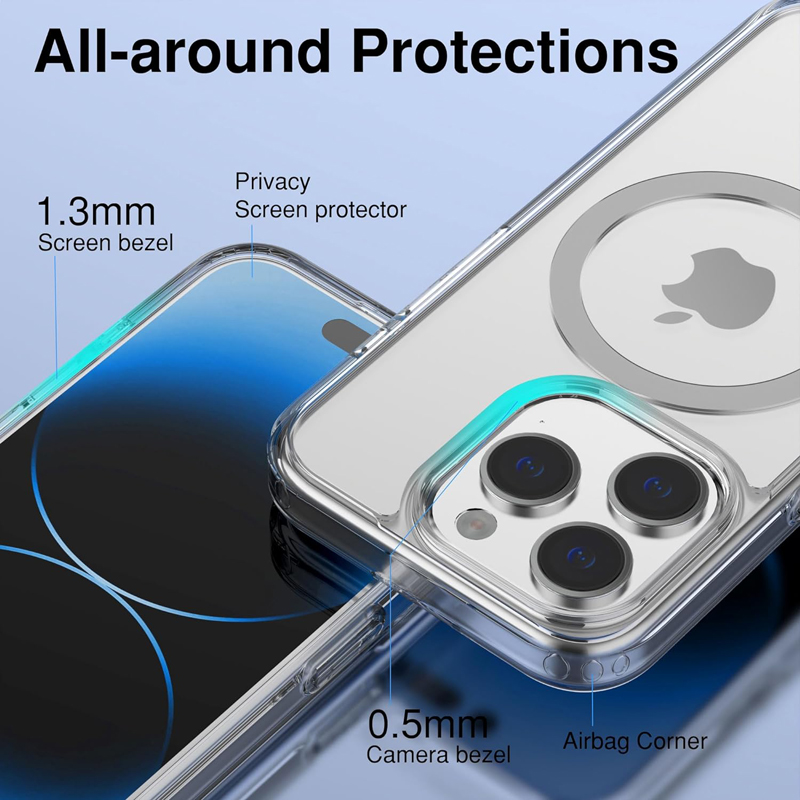 Funda Magnetic Clear Case For APPLE iPhone 16 15 14 13 12 Pro Max Plus 16e 17 Air Mini Wireless Charging Compatible With Magsafe