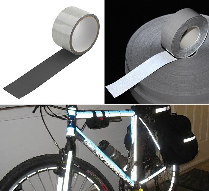 Sikkerhed selvklæbende lyst sølv reflekterende stof tape sticker advarsel reflekterende materiale tape