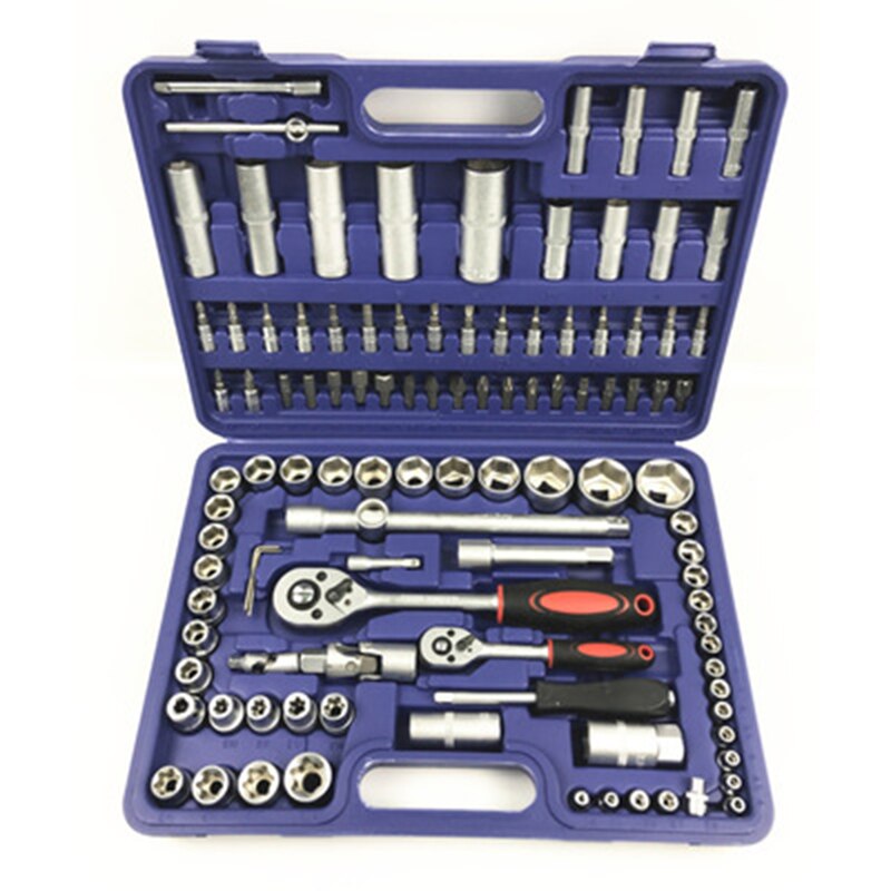 108PC Repair Tool Set Auto Repair Tool Kits outil mécanique Sockets Set Bit Set Screwdrivers Ratchet Spanner Wrenches Sockets