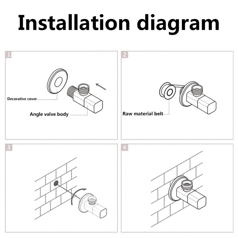 Stainless Steel Triangle Valve Stop Valve Angle Valve Kitchen Toilet Black Angle Valve And Cold Valve