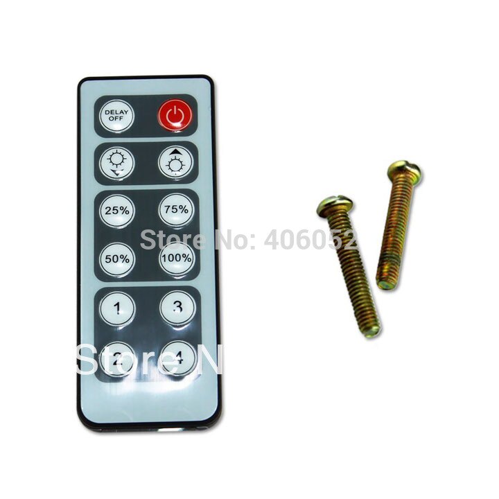 DC 12V 8A IR Remote LED Light Dimmer Controller 12 Key Adjustable Brightness Control Screw