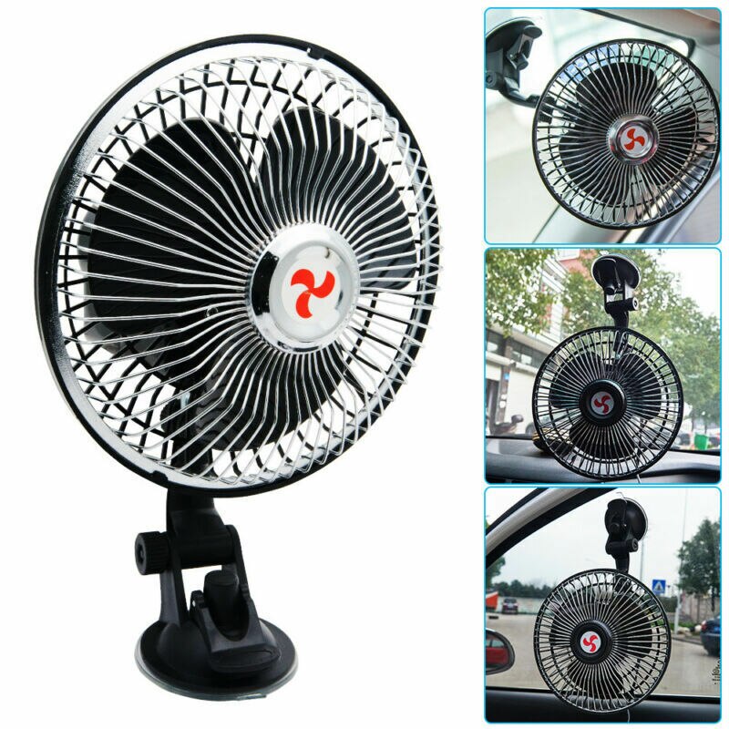 12V/24V 6" Powerful Lorry Truck VAN Fan with Speed Control All-Round VAN Cooling