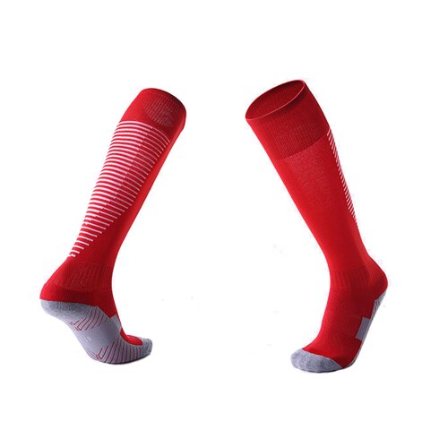 Wintersport skisokken heren dames thermische ski lange sokken outdoor mtb fietsen hardlopen voetbal kousen zwart rood: Rood