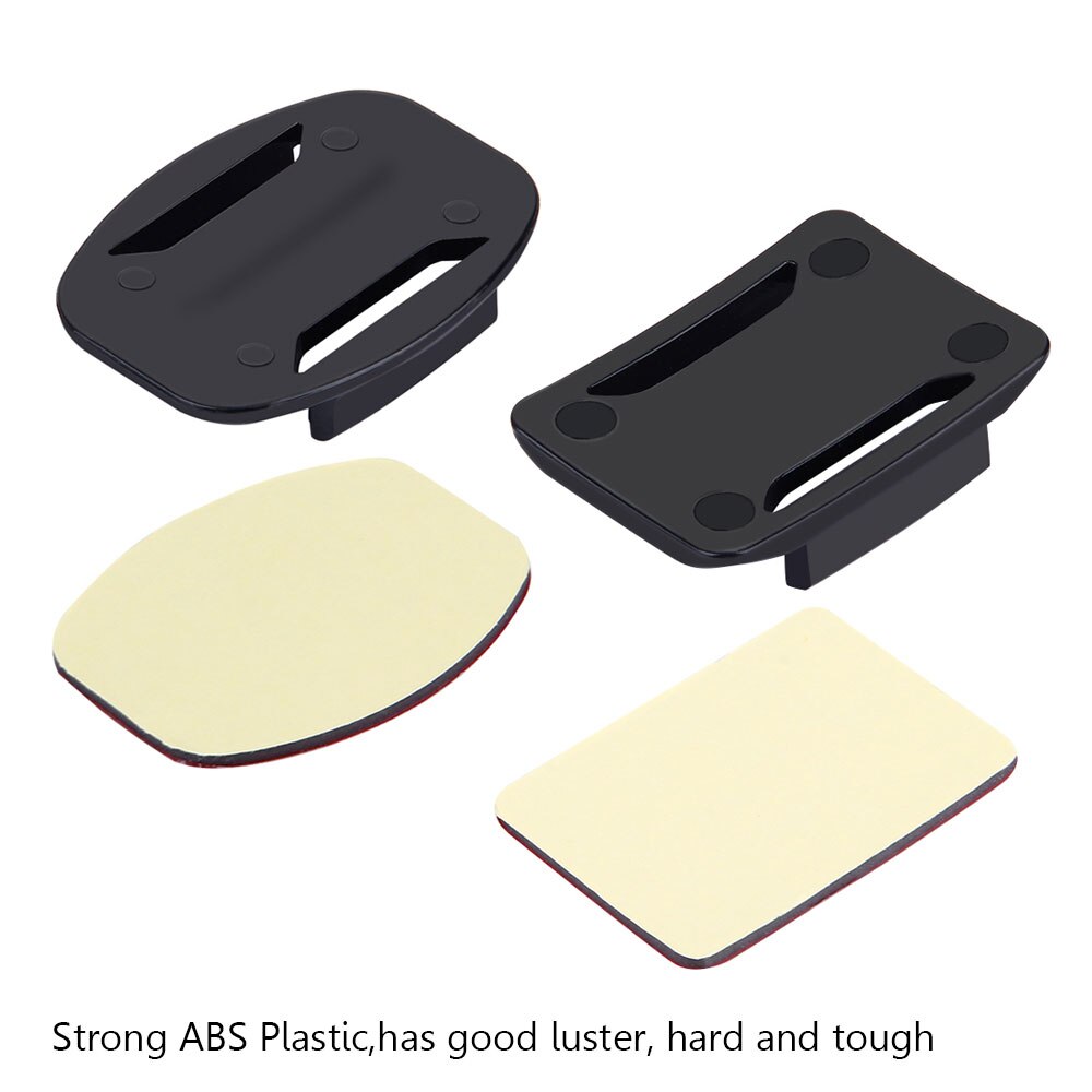 Platte Gebogen Base Mount + Adhesive Stickers Mount voor GoPro Hero 7 6 5 4 Xiaomi Yi 4 K Sjcam sj4000 Eken H9r voor Go Pro Accessoire