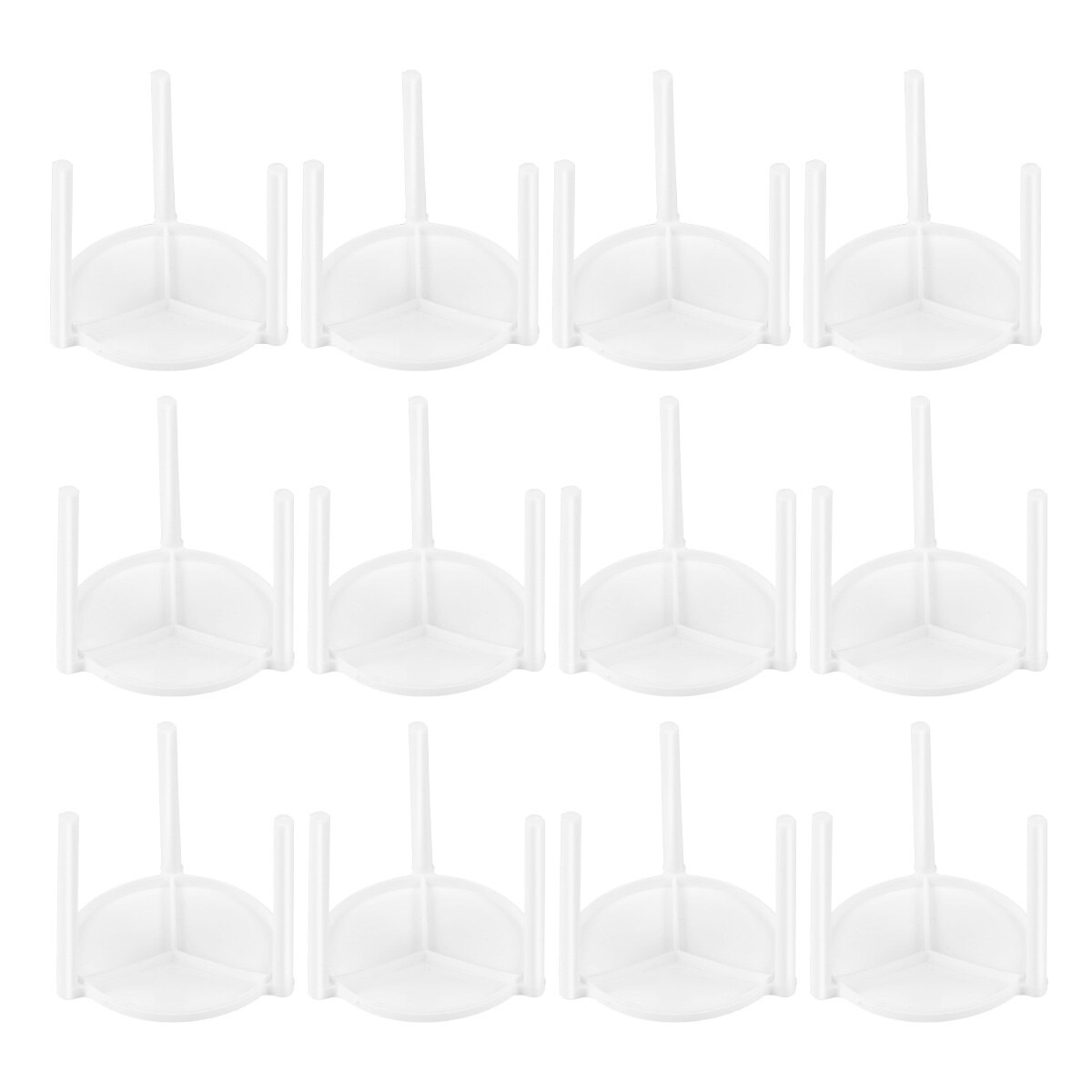 100pcs White Plastic Pizza Stand Pizza Saver Stand Tripod Stack for Takeaway