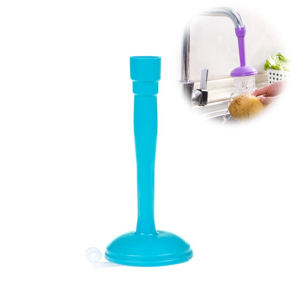 Kitchen Faucet Sprayer Water Saving Tap Faucet Shower Head Adjustable Valve Water Spout Splash Regulator: blue long